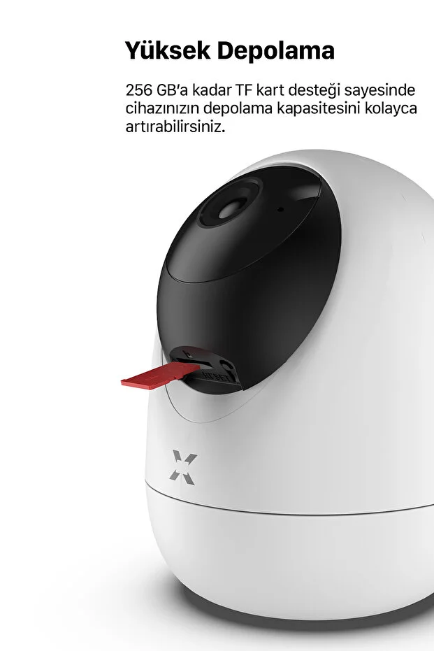 Ev Kamerası | 2K 3MP, WiFi, Mobil Kontrol, Sesli, 360° Ptz, Hareket Takip, İç Mekan Kamera